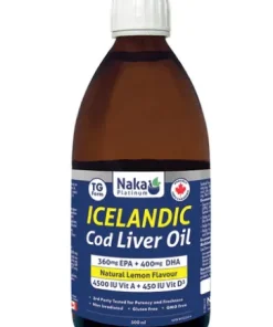 Naka – Icelandic Cod Liver Oil, Natural Lemon Flavour, 500ml