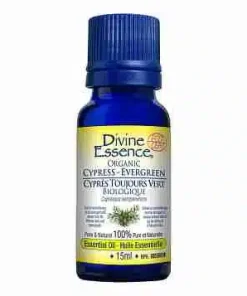Divine Essence Organic Cypress Evergreen Essential Oil – 15mL