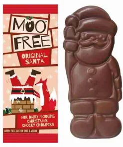 Moo Free – CHRISTMAS Dairy Free ‘Milk’ Chocolate Santa Bar, 32g